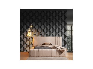 Pat tapitat fara saltea - BERLİN Bedstead - BEJ (160X200)