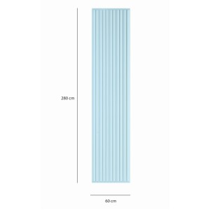 Panou decorativ riflaj curbat TOLEDO perete 3D 60.5cm x 280cm = 1.69 m²