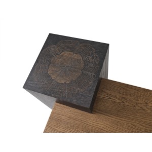Masuta de cafea geometrica lemn (140/60/45 cm)