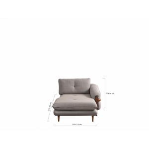 Modul de odihna sezlong Milano- pentru canapea 115/195/90cm