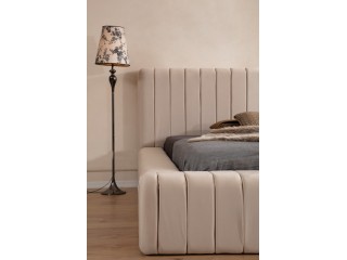 Pat tapitat fara saltea - BERLİN Bedstead - BEJ (160X200)